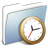 Graphite Smooth Folder Clock Icon 48x48 png
